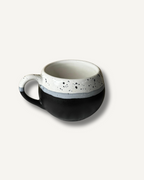 Black & White Speckled Ceramic Coffee Cup – 190ml