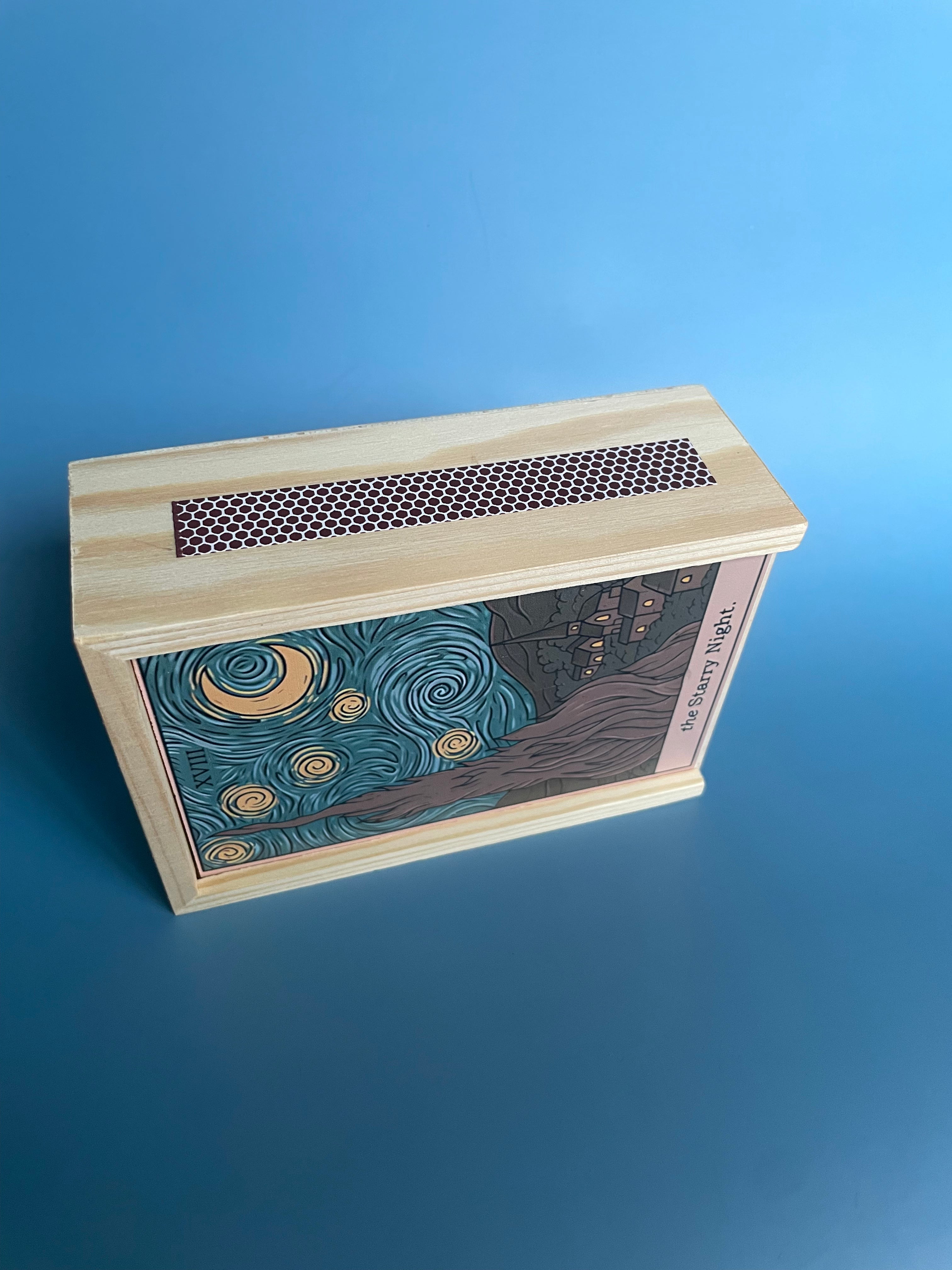 Starry Night Large Refillable Matchbox