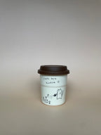 Cat’s Daily Routine Ceramic Cup – 250ml with Lid