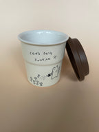 Cat’s Daily Routine Ceramic Cup – 250ml with Lid