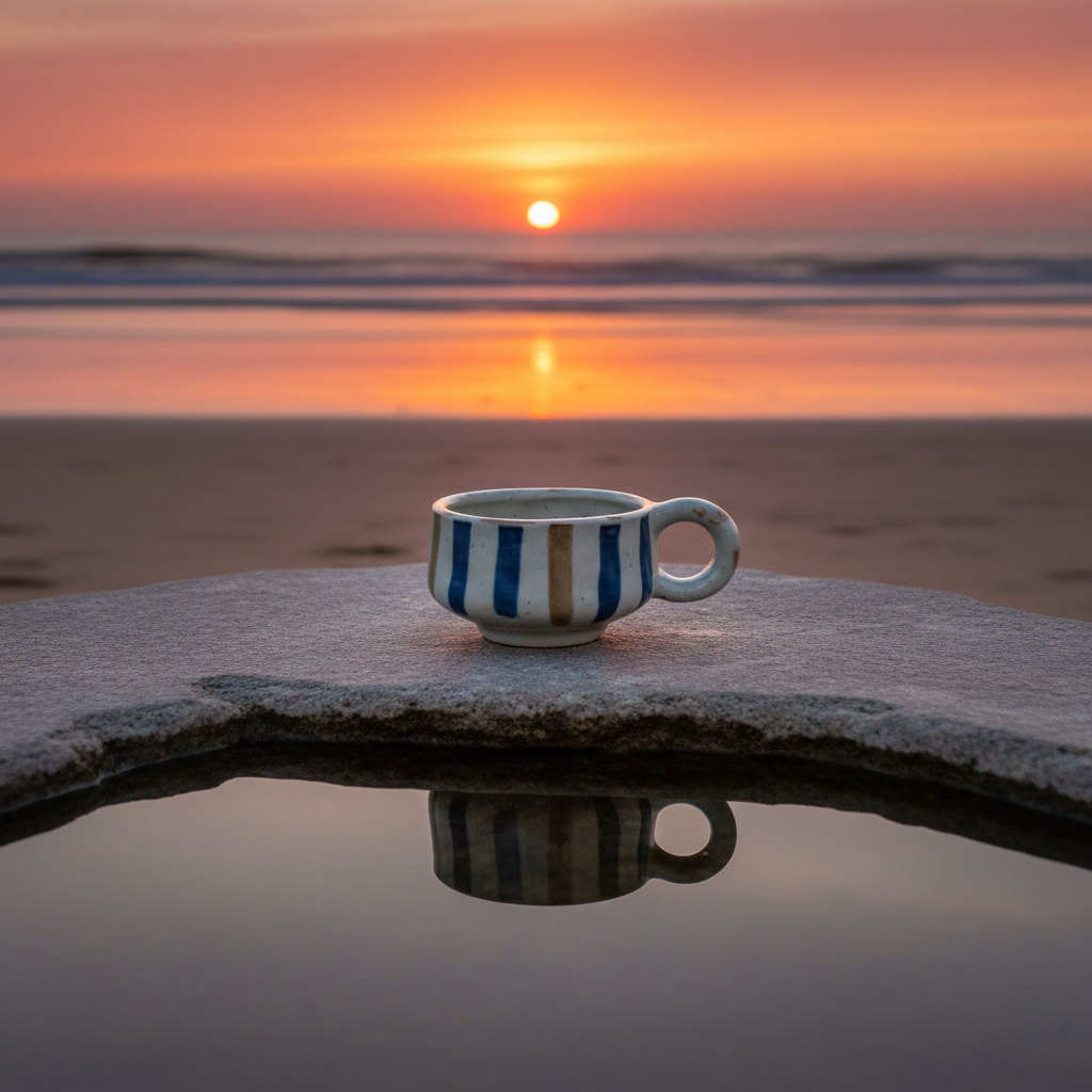 Nami Cup - Hand painted Japanese style (200ml)